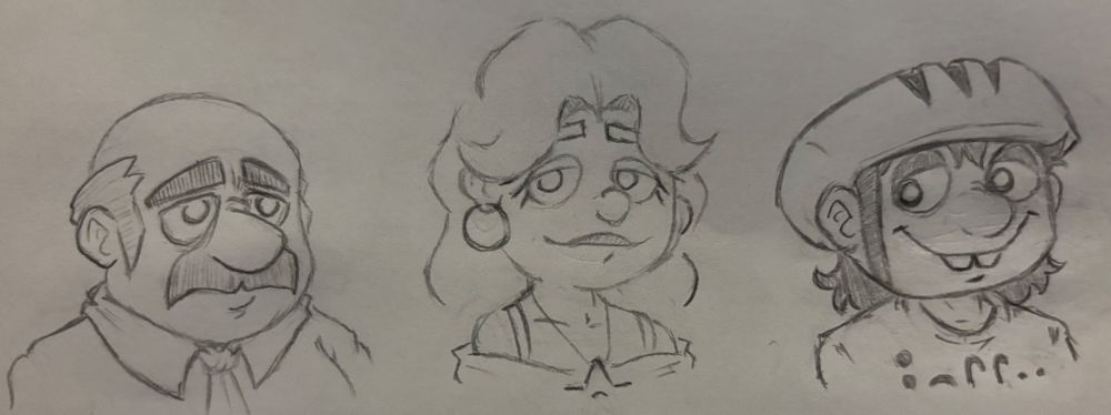 Redesign takes of Marvin, Rose, and Jeffy from SuperMarioLogan
