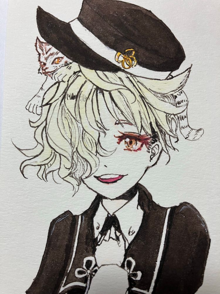 刀剣乱舞、五虎退のファンアートです。無断転載、無断使用、自作発言、AI学習への使用をお断りします。