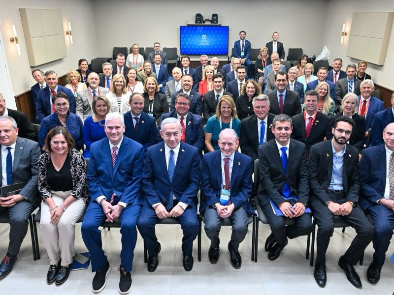 Israeli Prime Minister Benjamin Netanyahu said on Wednesday that he hosted a delegation of House Republicans who were in Israel on a trip organized by the pro-Israel lobby group AIPAC, as members of C...