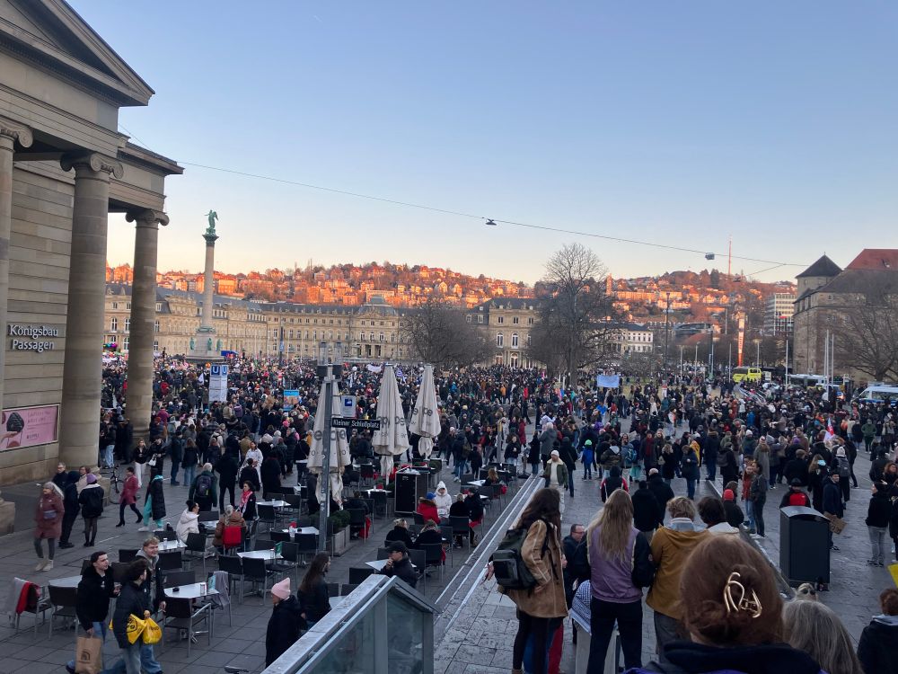 Die Demo auf dem. Schlossplatz 
