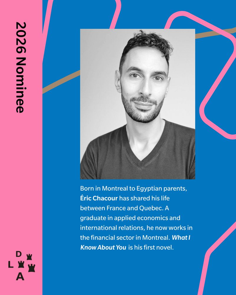 A photo of Éric Chacour along with his author bio (the same in the post's text).