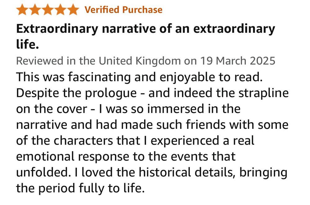 Review of Avarice of Empire, titled “Extraordinary narrative of an extraordinary life.”