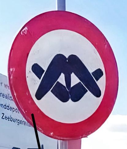 Unknown and bizarre road sign. 