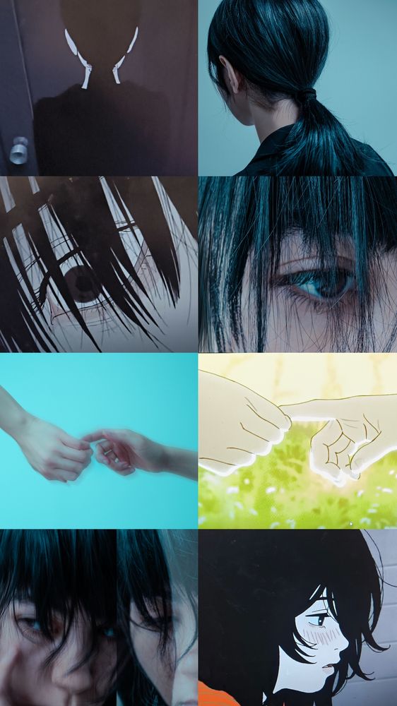 side by side comparison of the screenshots from the film and the cosplay photos I took, described in the first post above