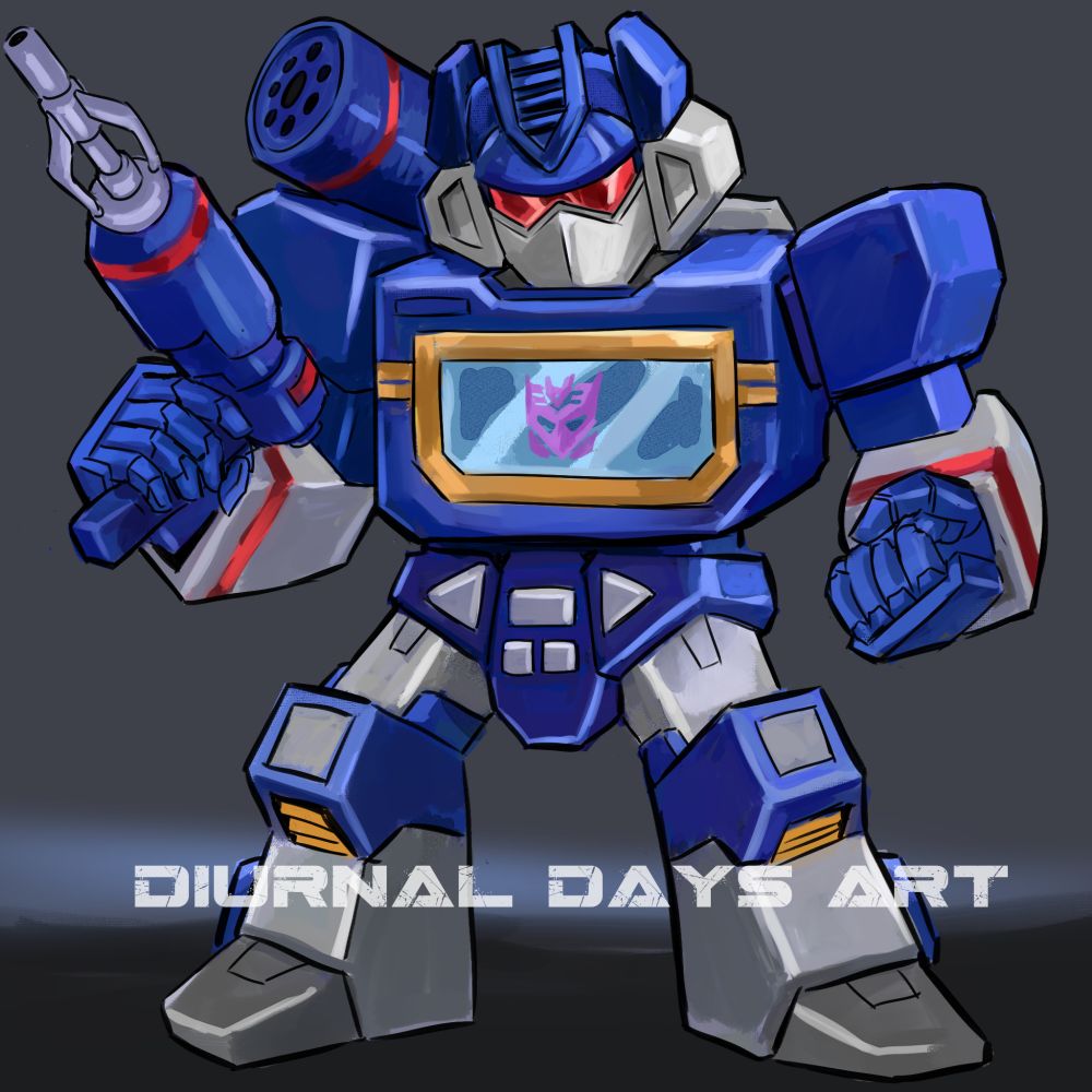 Digital artwork of Soundwave from Transformers