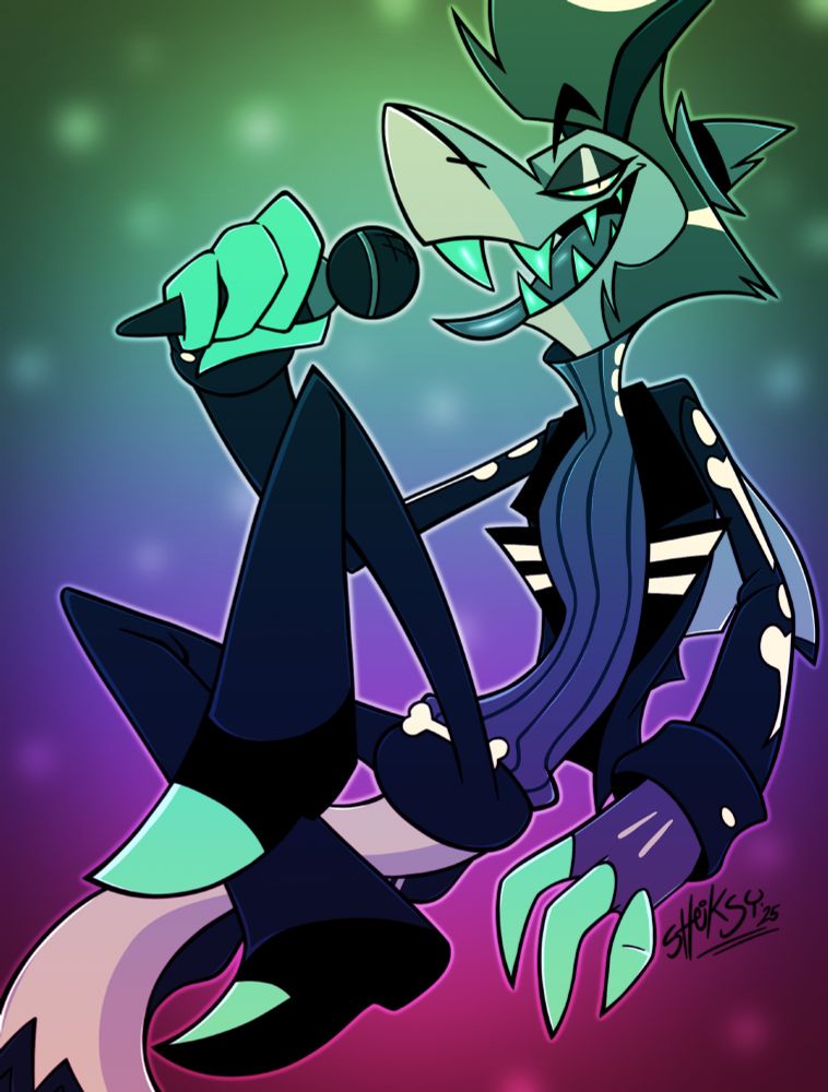 Fanart of Chazwick Thurman singing.