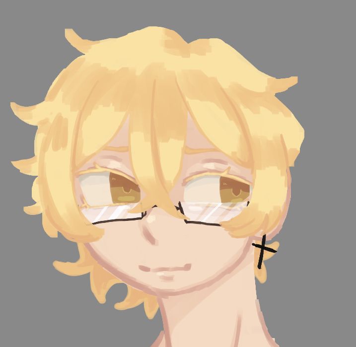 portrait of OP’s way of drawing sinclair. Just some glasses n an earring 