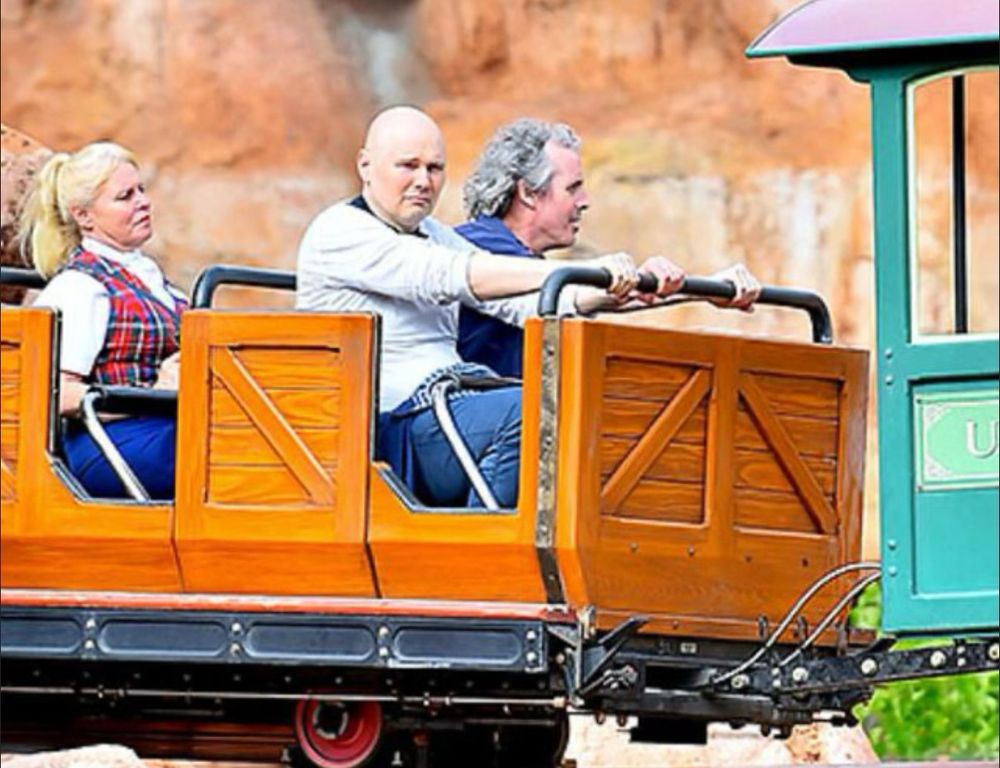 Billy Corgon looking displeased on Big Thunder Mountain