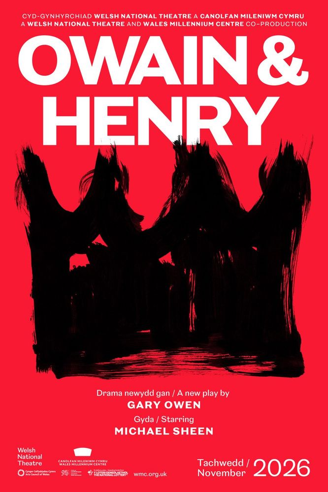 The poster of the play "Owain & Henry". 