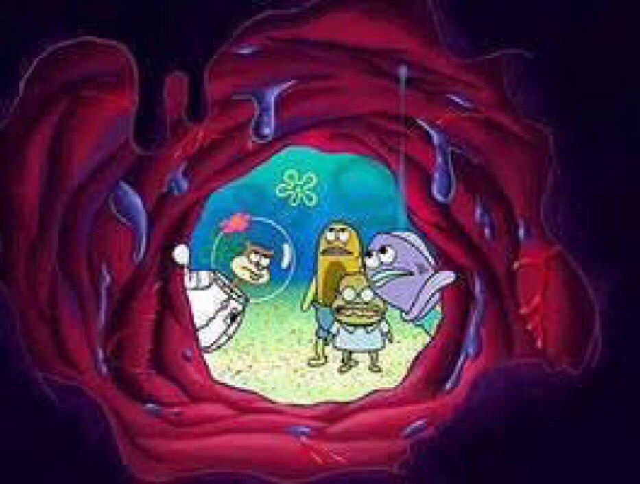 inside of worm’s mouth from spongebob