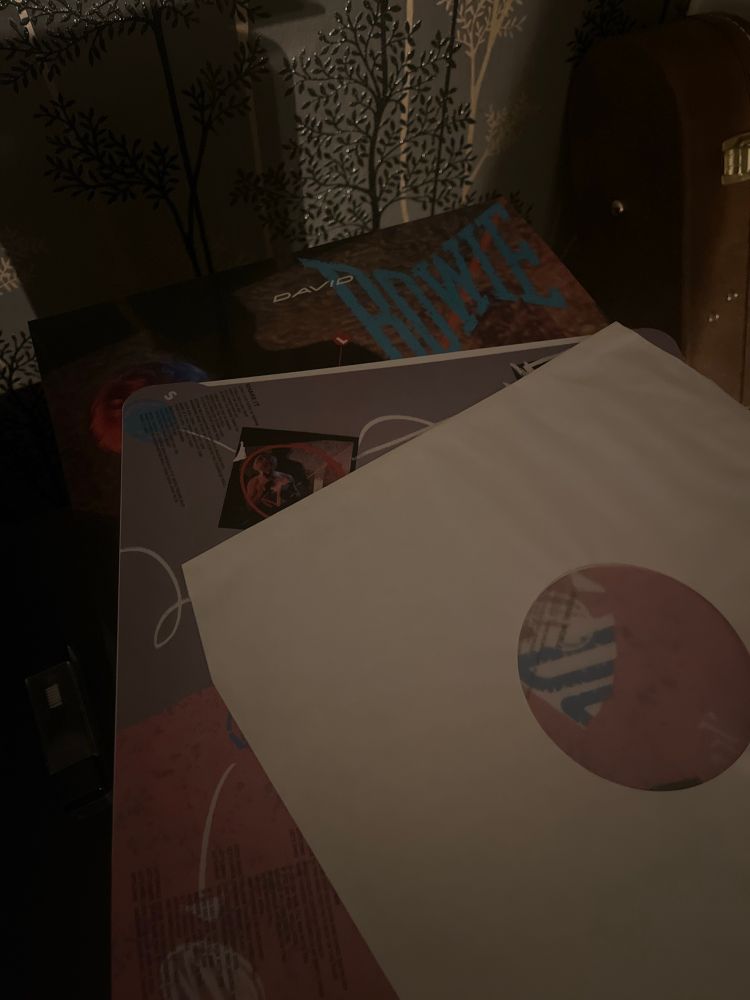 A copy of Let’s Dance from the Loving The Alien vinyl box set. 