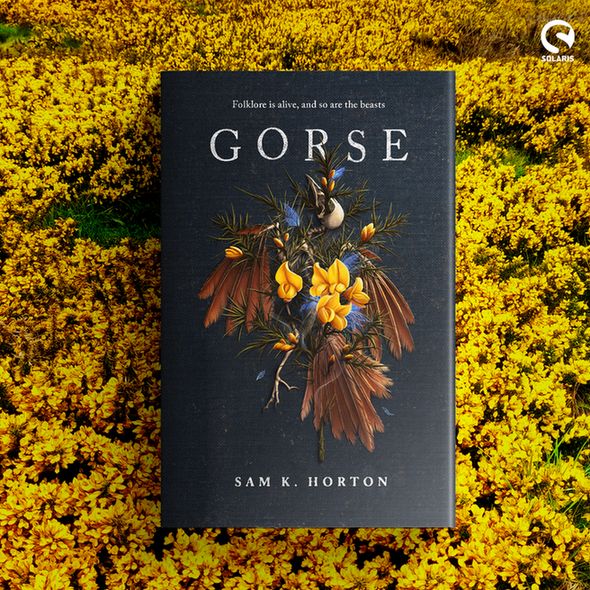 Against a background of yellow Gorse, the book cover for GORSE, the first book in the Eythin Legacy trilogy by Sam K. Horton. The white Solaris logo is in the top right corner.