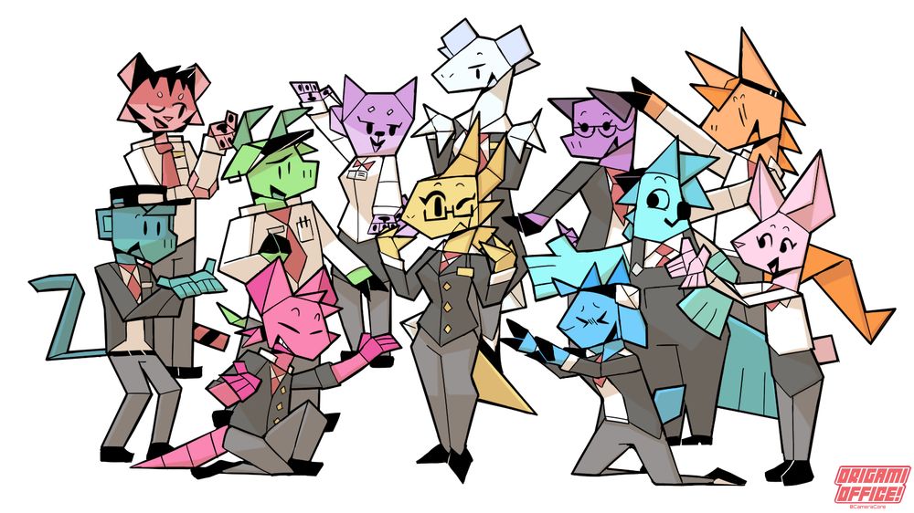 Roma Gii surrounded by all of her coworkers praising her