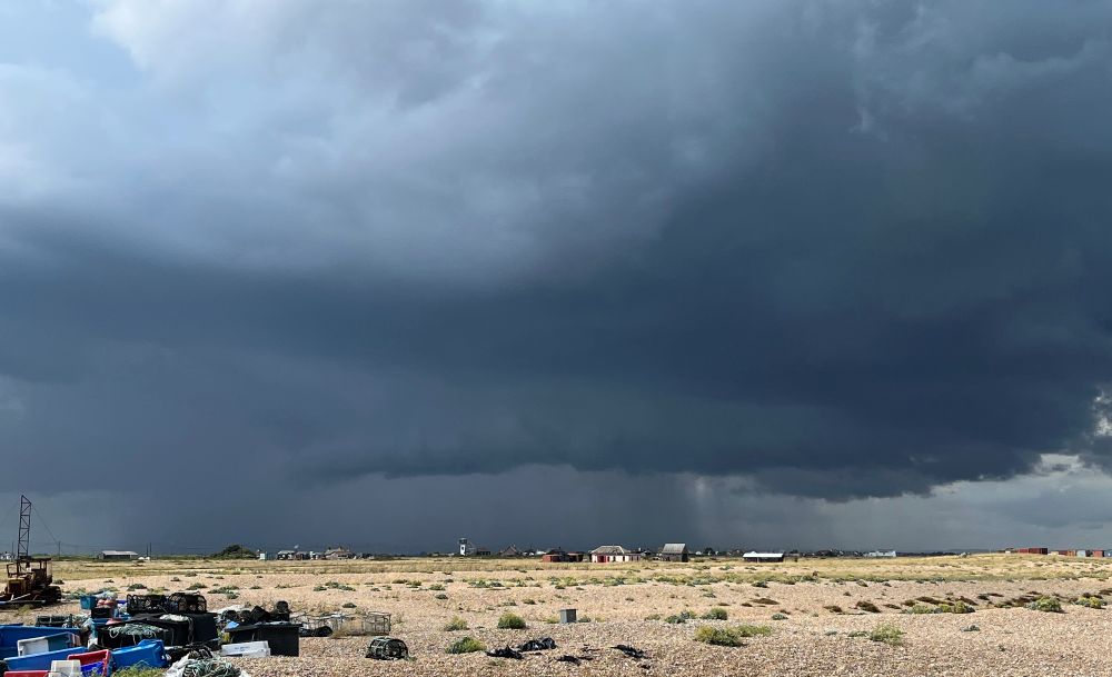 Thunder storm viewed from the fishing boats this afternoon.
