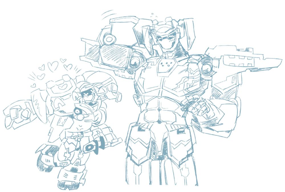 Doodles of Musclehyde from Metal Cardbot