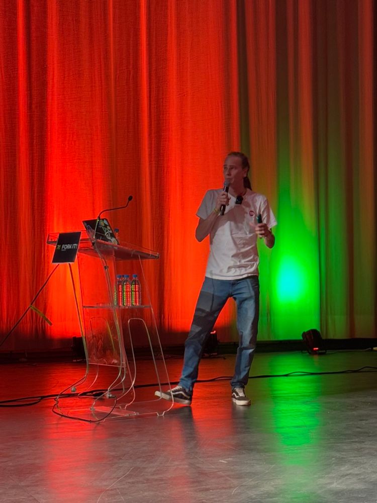 Speaker on stage