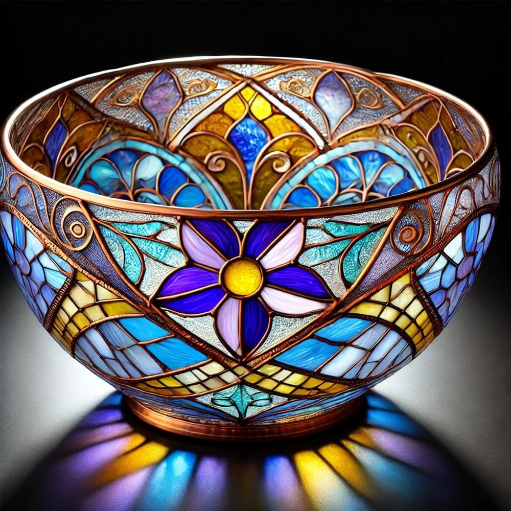 El yapımı, sanatsal vitray kase, ışığın büyülü oyununu sergileyen eşsiz bir dekoratif obje. Kase, ince işçilikle bir araya getirilmiş mavi, mor, altın sarısı ve beyaz tonlarında cam parçalarından oluşan sofistike bir mozaik desenine sahip. Orta kısmında dikkat çekici, mor yapraklı bir çiçek motifi bulunuyor. Çiçeğin merkezi, parlak sarı bir detayla vurgulanırken, etrafını sarmalayan geometrik şekiller ve kıvrımlı desenler, tasarıma zarif bir hareket katıyor. Kasenin kenarlarında, eski dönem vitray sanatına özgü kemerli formlar ve altın sarısı çerçeveler bulunuyor.

Işık vurduğunda, cam yüzeylerin arasından süzülen renkler, çevreye etkileyici bir yansıma bırakıyor. Zeminde oluşan renkli ışık oyunları, dekoratif objenin yalnızca bir kullanım eşyası olmadığını, aynı zamanda mekâna sanatsal bir atmosfer kattığını gösteriyor. Bu vitray kase, el işçiliğinin ve cam sanatının en özel örneklerinden biri olarak modern ve klasik dekorasyonlara uyum sağlayacak şekilde tasarlanmış.

Bu vitray kase nerede kullanılır?

Dekoratif bir aksesuar olarak masa veya konsol üstünde sergilenebilir.

Özel ışıklandırılmış alanlarda renk oyunları yaratmak için idealdir.

Sanat koleksiyonları veya vitray tasarım sevenler için eşsiz bir hediye seçeneğidir.

Vintage ve art nouveau tarzı dekorasyonlara mükemmel bir uyum sağlar.

Neden el yapımı vitray kase tercih edilmeli?

Her parçası ustalıkla şekillendirilmiş, benzersiz bir sanat eseridir.

Işığın kırılmasıyla ortama mistik ve sıcak bir hava katar.

Dayanıklı cam ve metal işçiliği sayesinde uzun ömürlüdür.

Sanatseverler ve koleksiyonerler için değerli bir parçadır.

Bu özel vitray kase, el işçiliğiyle üretilmiş olması nedeniyle sınırlı sayıda mevcuttur. Dekorasyonunuza zarafet ve renk katacak bu şahesere sahip olmak için hızlı davranın! 🎨✨

#VitraySanatı #ElYapımıKase #CamSanatı #SanatsalDekor #EvDekorasyonu #ArtNouveau #GlassArt #Vitray #Mozaik #Elİşçiliği

