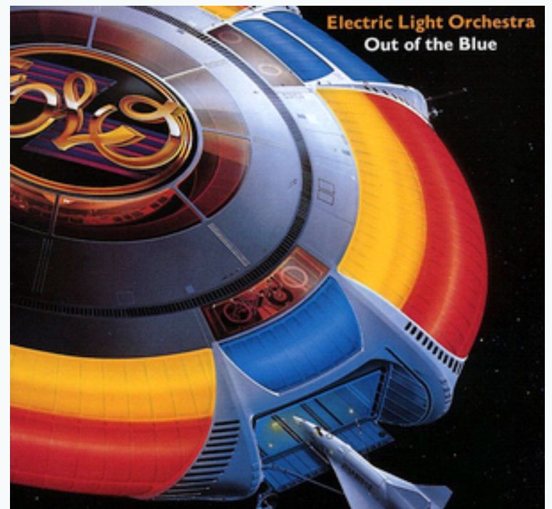 The album cover of Electric Light Orchestra’s “Out of the Blue”