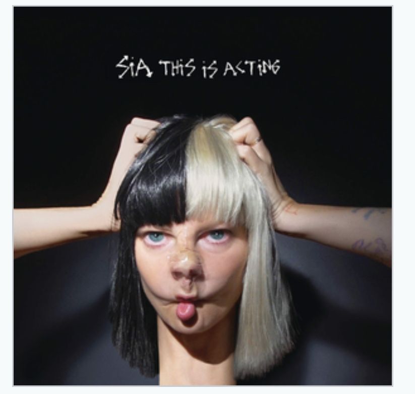The cover of Sia’s album: This Is Acting