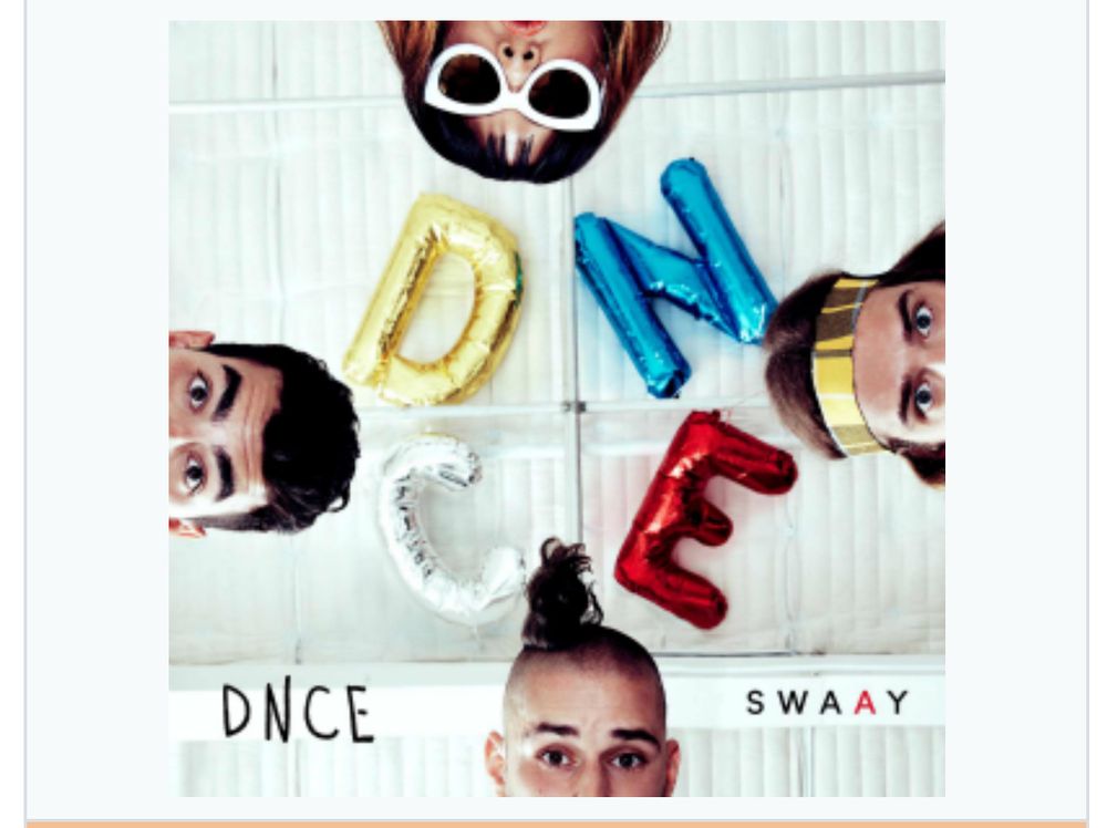 Album Swaay by DNCE. 