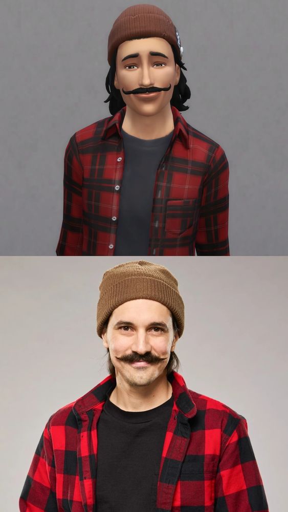 Vince in a beanie and flannel