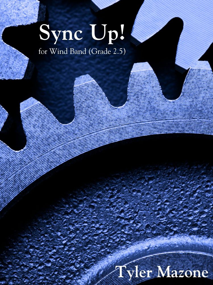 a cover page with gears in the background and the title "Sync Up!"