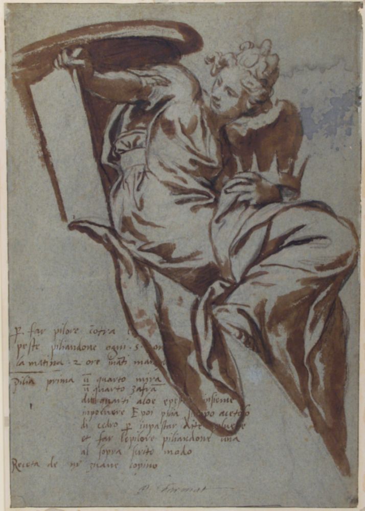Project for the Decoration of a Spandrel: Winged Female Figure Holding a Tablet and a Crown, Metropolitan Museum of Art, New York, NY