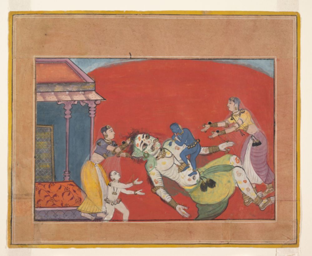 The Death of the Demoness Putana: Folio from a Bhagavata Purana Series, Metropolitan Museum of Art, New York, NY