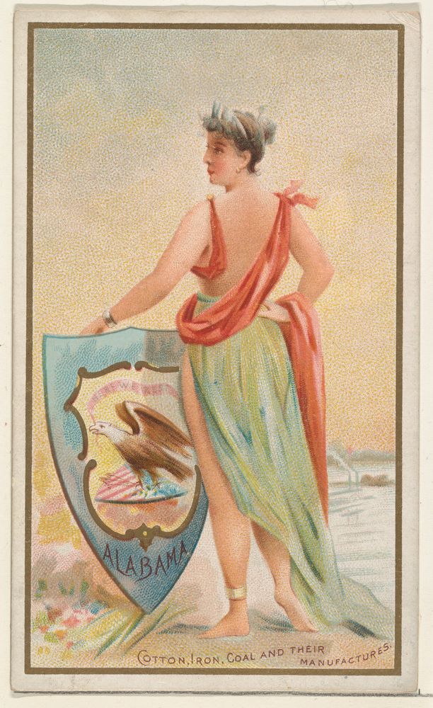 Alabama, from the Industries of States series (N117) issued by Duke Sons & Co. to promote Honest Long Cut Tobacco, Metropolitan Museum of Art, New York, NY