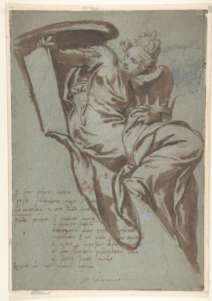 Project for the Decoration of a Spandrel: Winged Female Figure Holding a Tablet and a Crown, Metropolitan Museum of Art, New York, NY