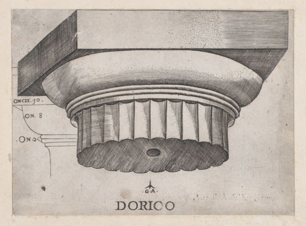 Doric base, from "Speculum Romanae Magnificentiae", Metropolitan Museum of Art, New York, NY