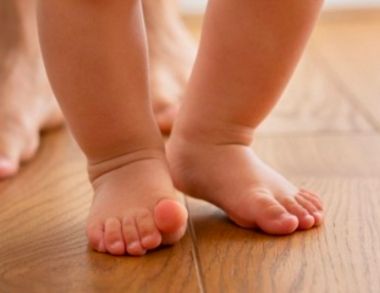 Photo of cute chubby baby ankles