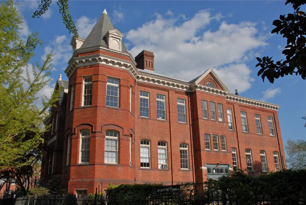 brick building with turret 