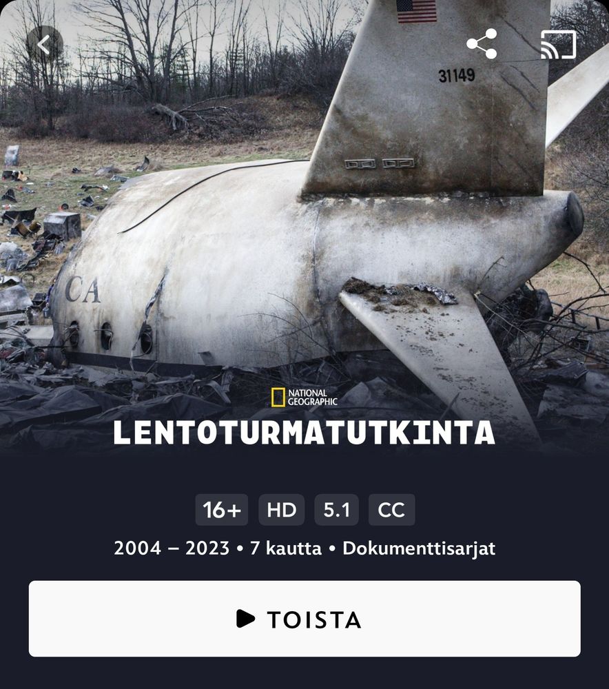 Disney+ -palvelun kuva tv-sarjasta Lentoturmatutkinta