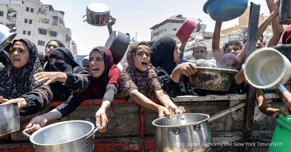 Matkø i Gaza by, 2. august 2025. Foto: Saher Alghorra/The New York Times/NTB