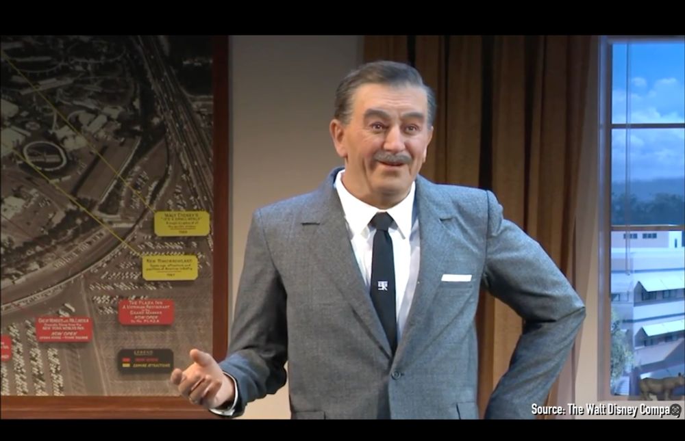 An animatronic of Walt Disney. Yeah idk either. 