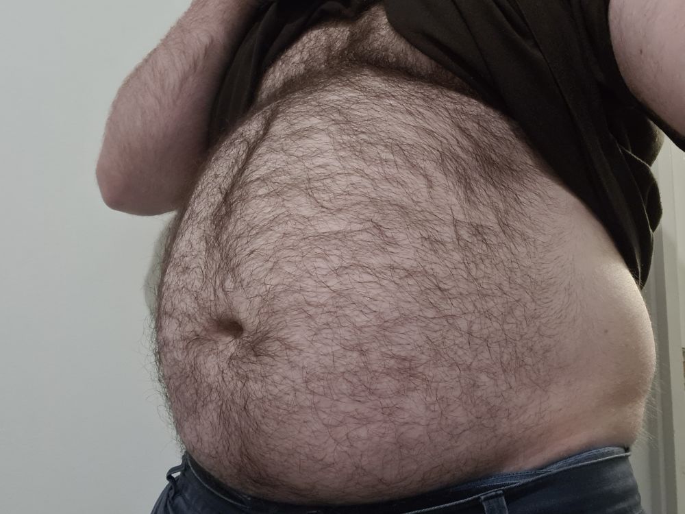 A man showing his belly