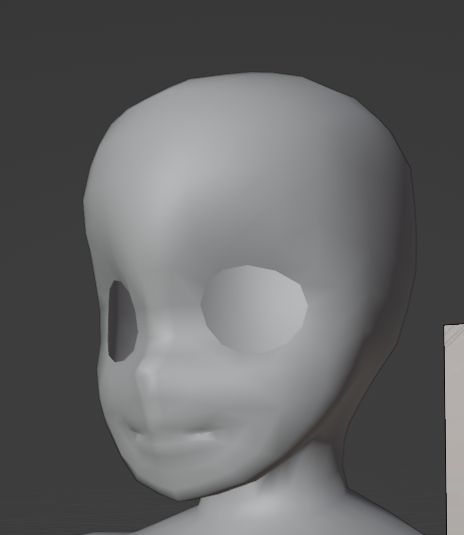 the face isn't exactly the shape I wanted, but it works for now
