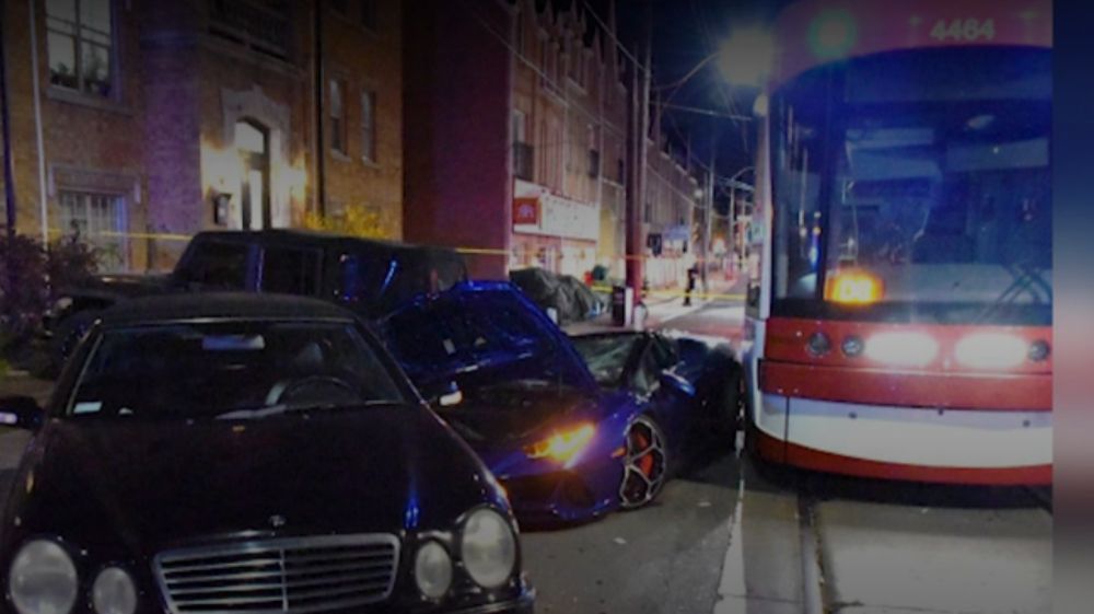 'Reckless in the extreme': Lamborghini driver convicted for crash while passing Toronto streetcar