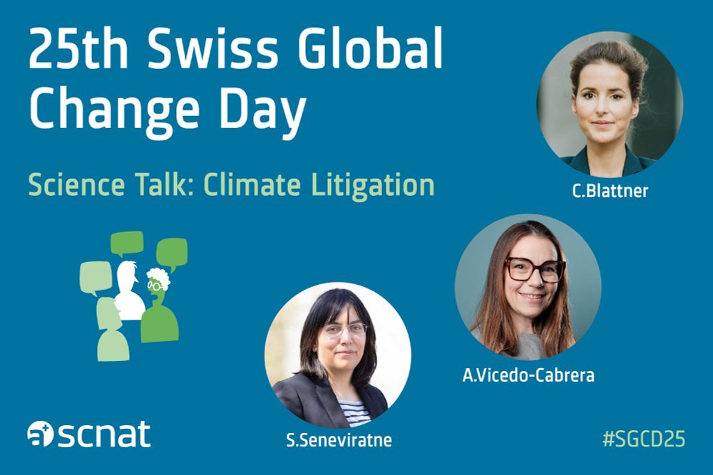The Swiss Global Change Day, organised by ProClim, will take place in Bern on 9 April 2025. It will feature different keynotes, as well as a Science Talk titled “Climate Litigation: The Case of the Senior Women for Climate Protection and Beyond” featuring Charlotte Blattner, Ana Vicedo Cabrera and Sonia Seneviratne.