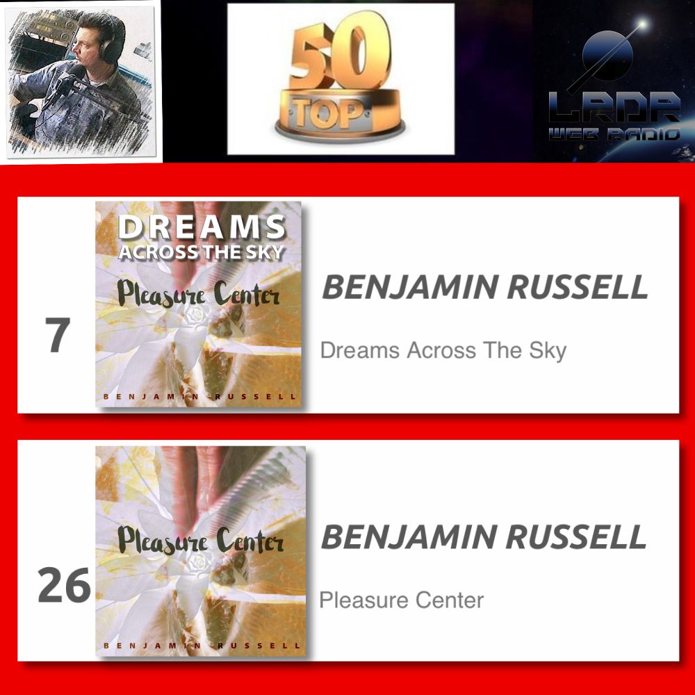 Graphic showing Dreams Across The Sky at number 7 and Pleasure Center at number 26