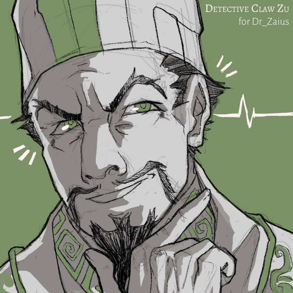 A detective has just had the revelation of a lifetime.  His eyes gleam with knowing. Surely he could never be wrong!