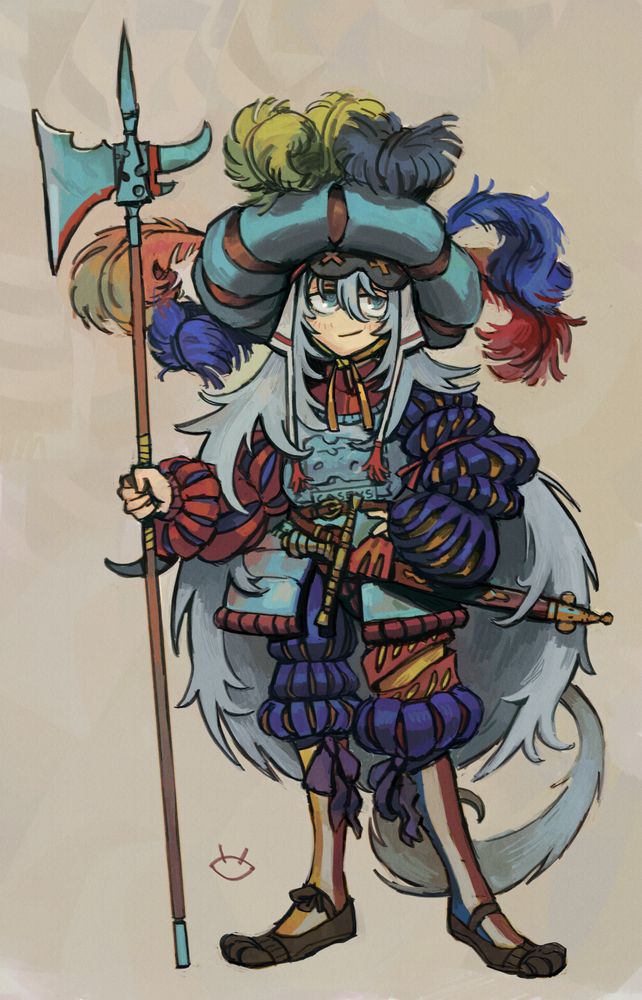vtuber clauvio dressed as a german landsknecht