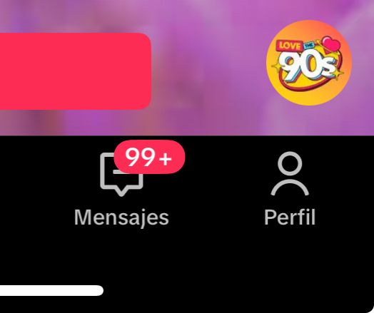 Más de 99 notificaciones en TikTok 