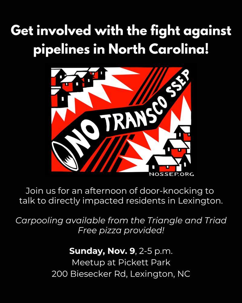 get involved with the fight against pipelines in North Carolina!
