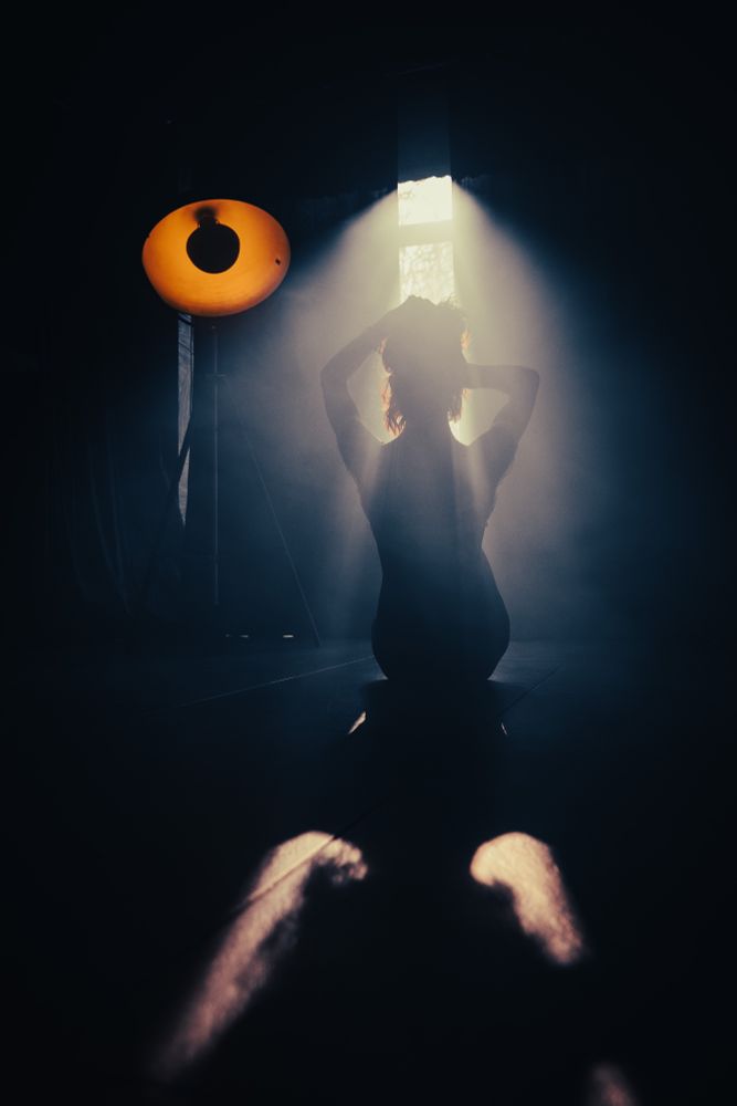 Photo d'une femme nue avec des ailes d'ange réalisée par le photographe Thierry Smets.