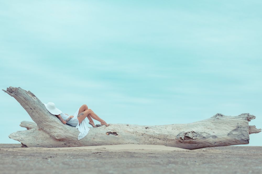 Portrait d'une femme faisant la sieste réalisé par le photographe Thierry Smets.