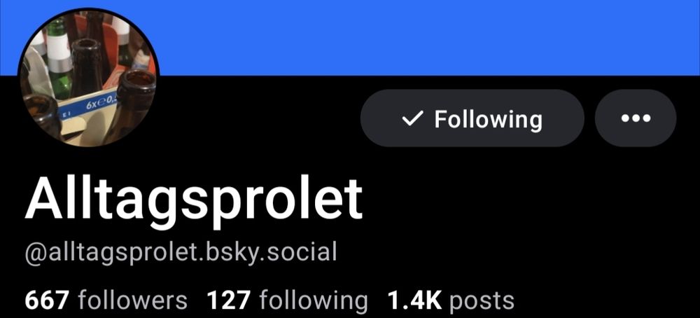 Screenshot of follower number