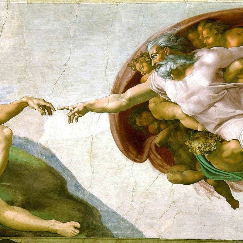 God from Michelangelo's "Creation of Adam"