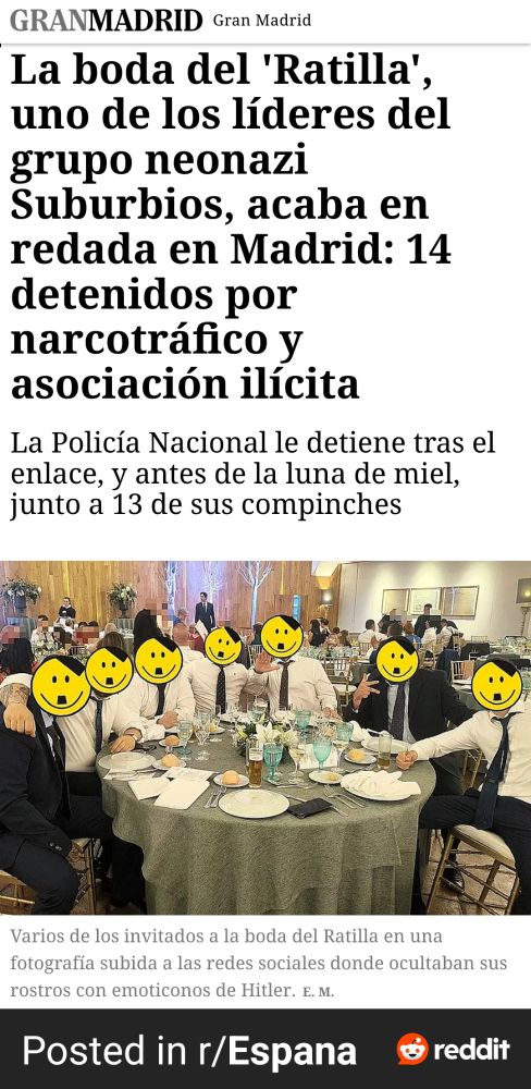 Foto del Mundo donde aparece el Ratilla y sus compinches con emojis con la cara de Hitler
